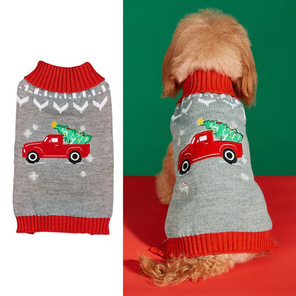 Christmas Pet Sweater with Festive Designs