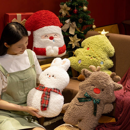 Christmas plush throw pillow