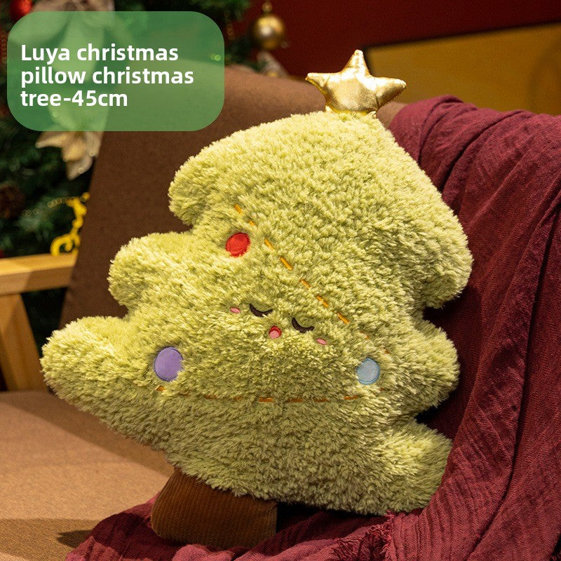 Christmas plush throw pillow