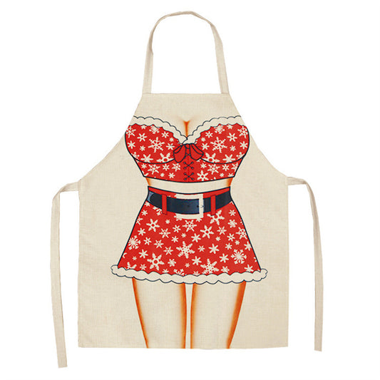 Christmas print apron
