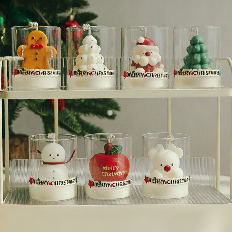 Christmas Scented Candles in Festive Shapes