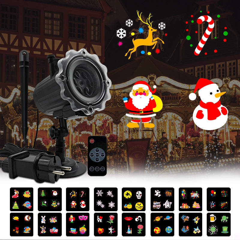 Christmas Snowflake Projector Light with Replaceable Film Patterns