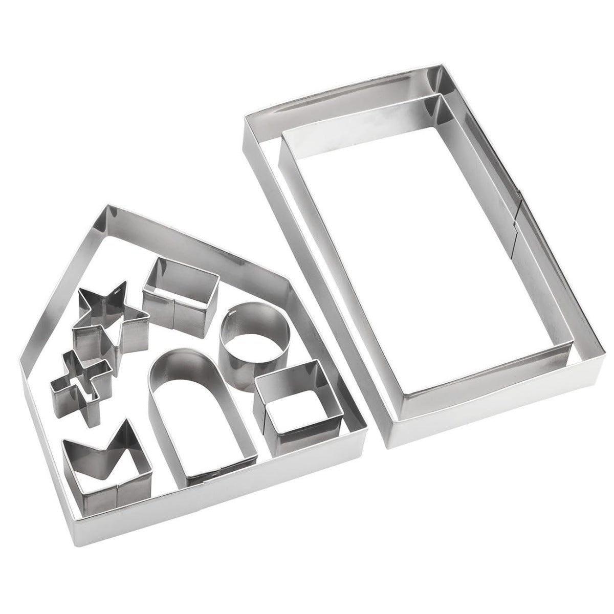 Christmas Stainless Steel Cookie Molds 10-Piece Set