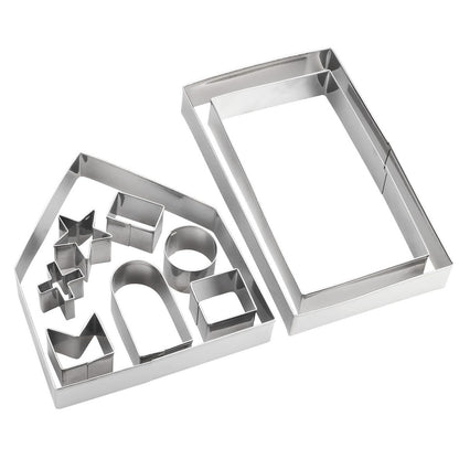 Christmas Stainless Steel Cookie Molds 10-Piece Set