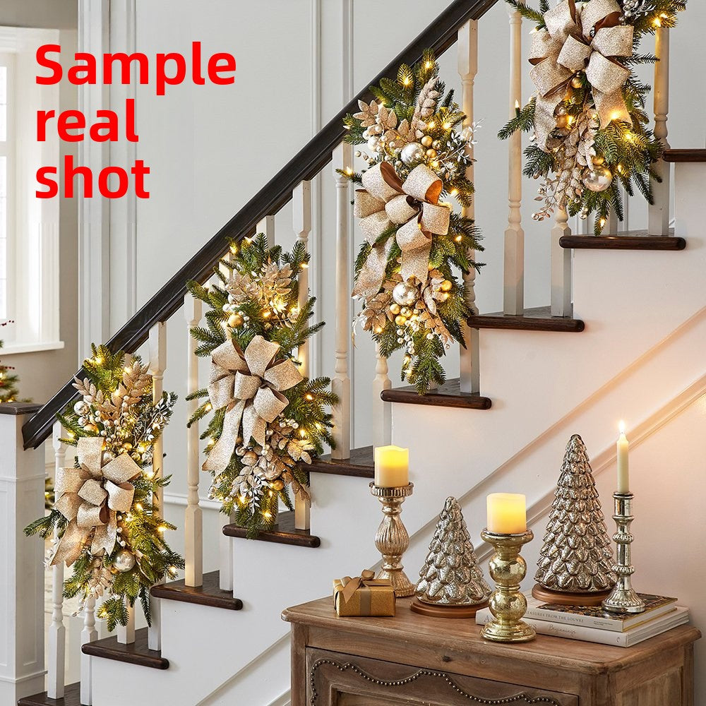 Christmas stair garland