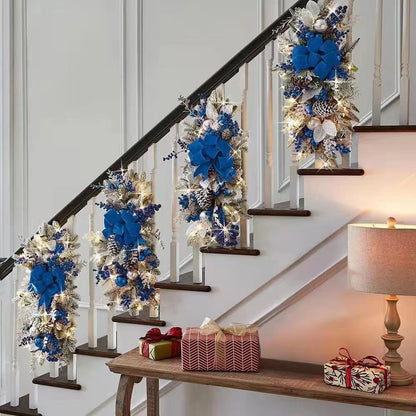 Christmas stair garland