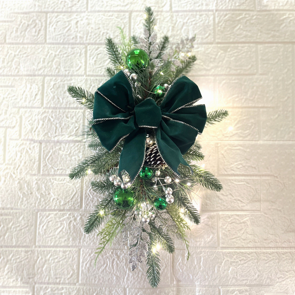 Christmas stair garland