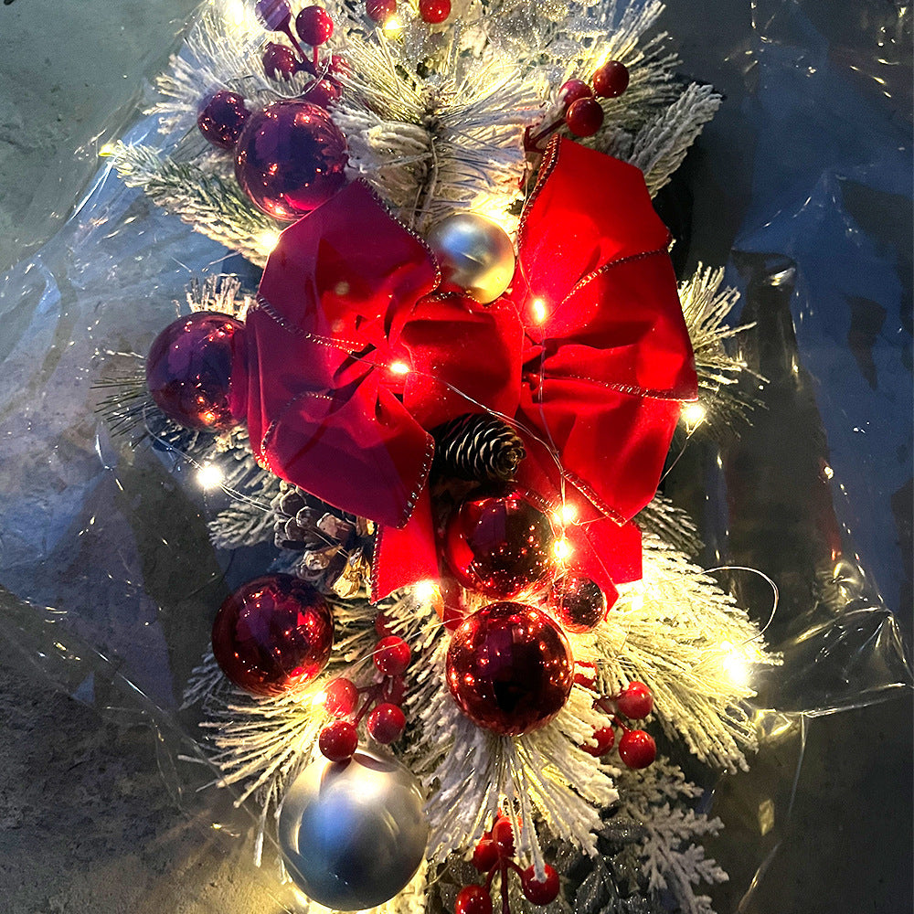 Christmas stair garland