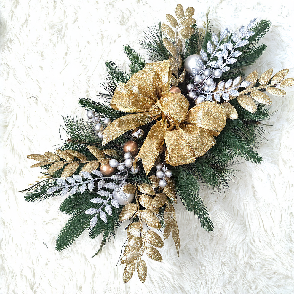 Christmas stair garland
