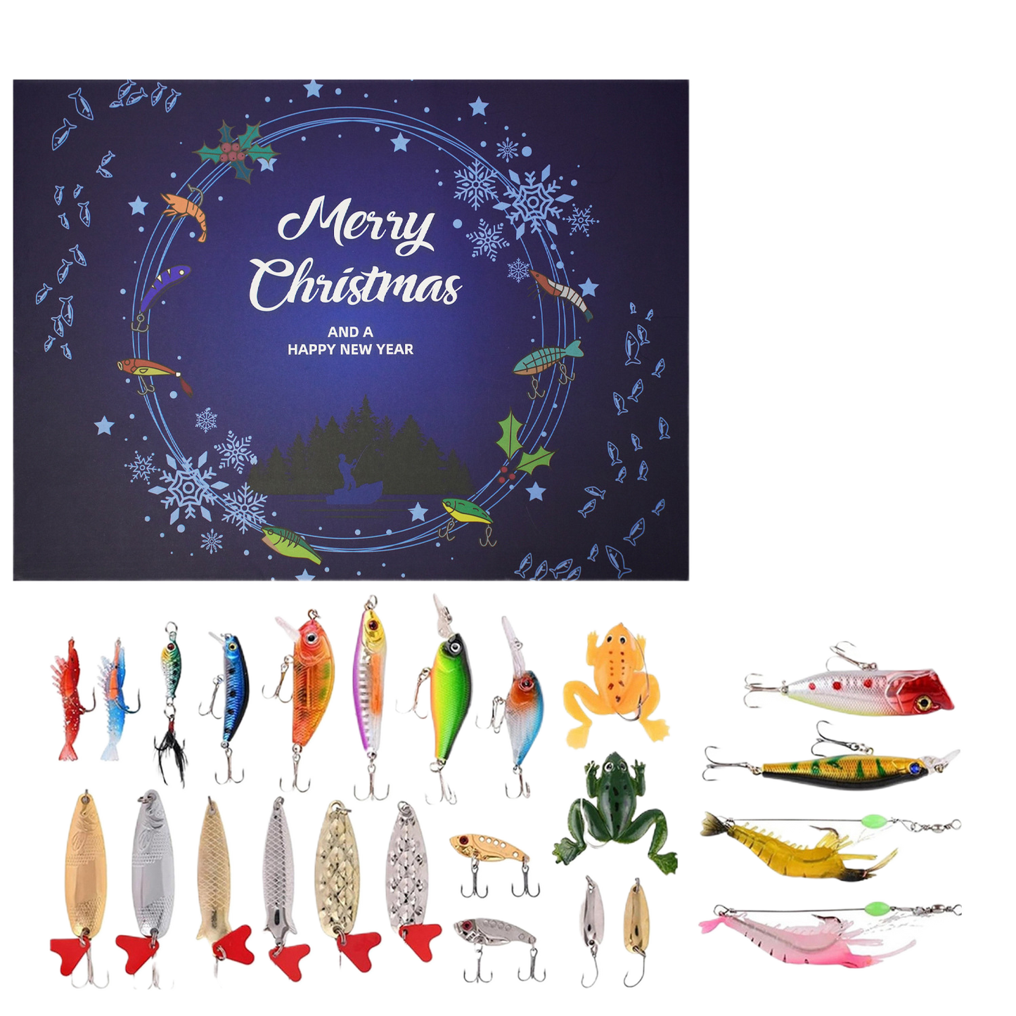 Christmas-themed fishing bait