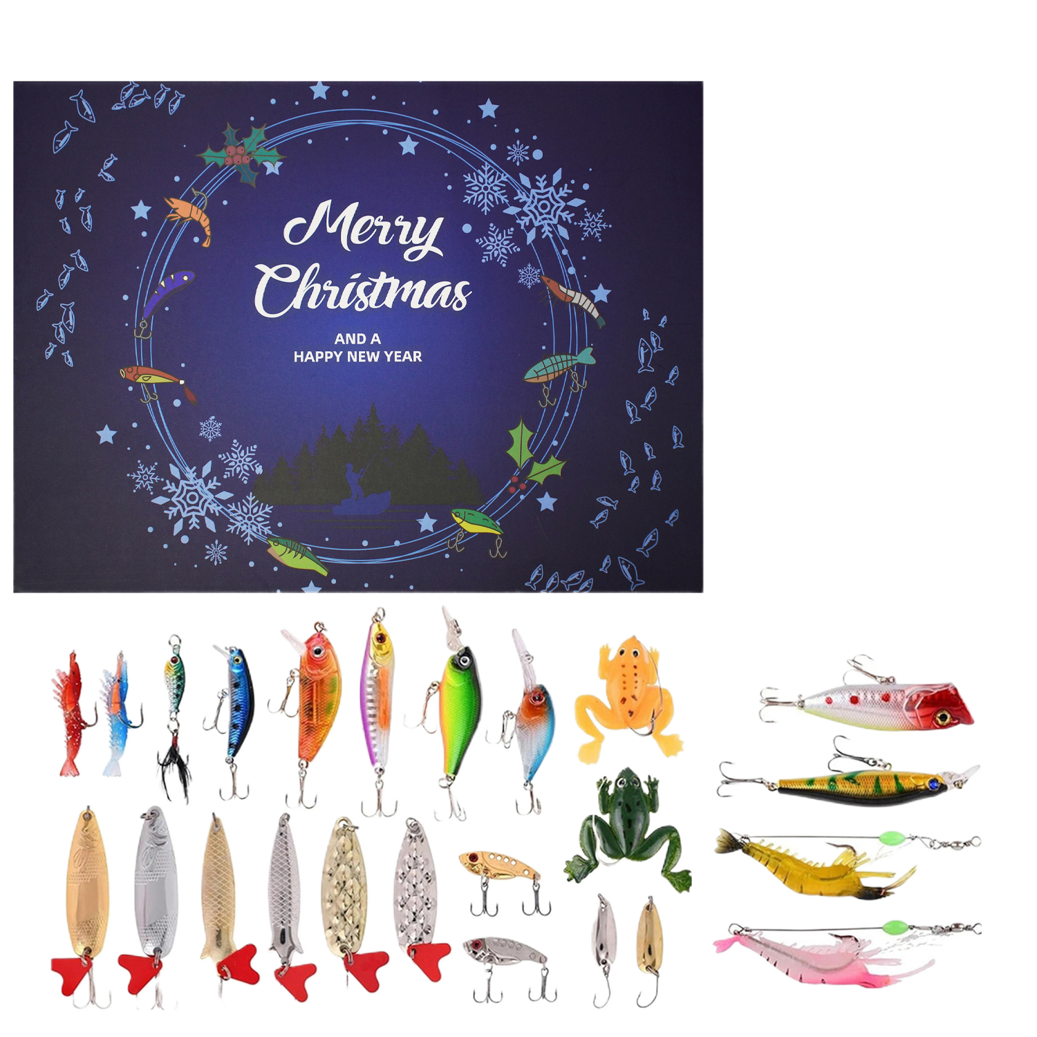 Christmas-themed fishing bait