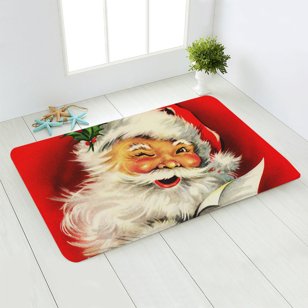 Christmas Themed Flannel Non-slip Door Mat