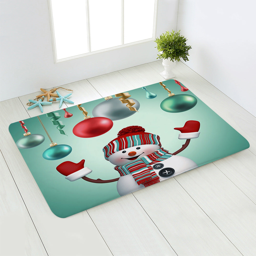Christmas Themed Flannel Non-slip Door Mat