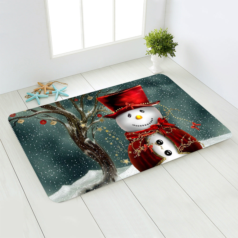 Christmas Themed Flannel Non-slip Door Mat