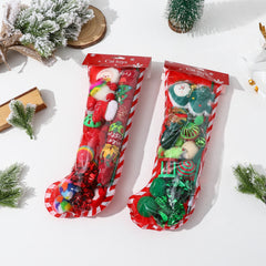 Red 15-piece Christmas socks suit