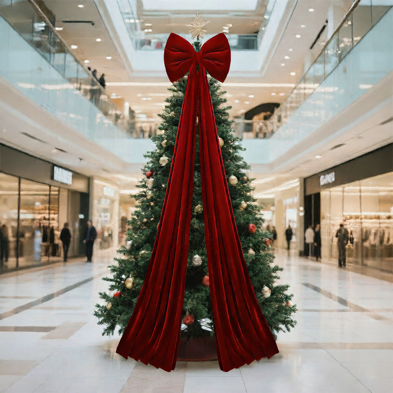 Christmas tree decorated with bowse