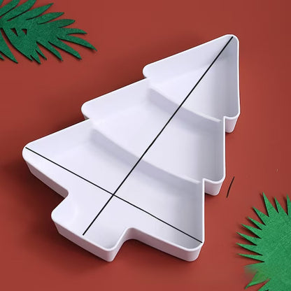 Christmas tree fruit plate