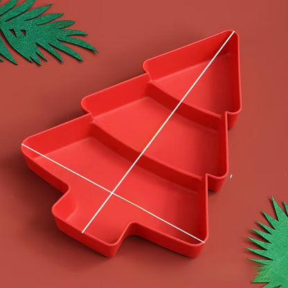 Christmas tree fruit plate