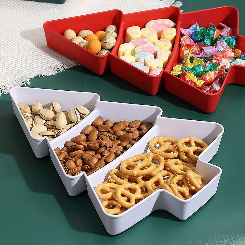 Christmas tree fruit plate