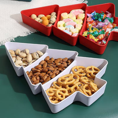 Christmas tree fruit plate