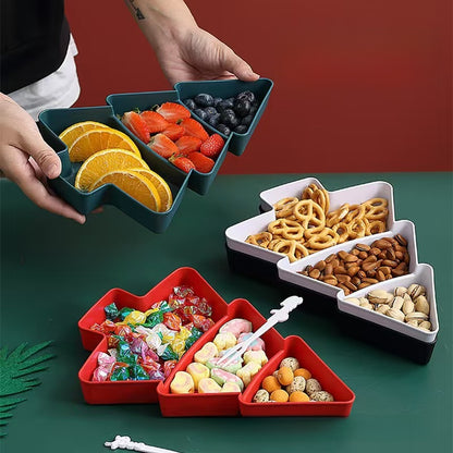 Christmas tree fruit plate