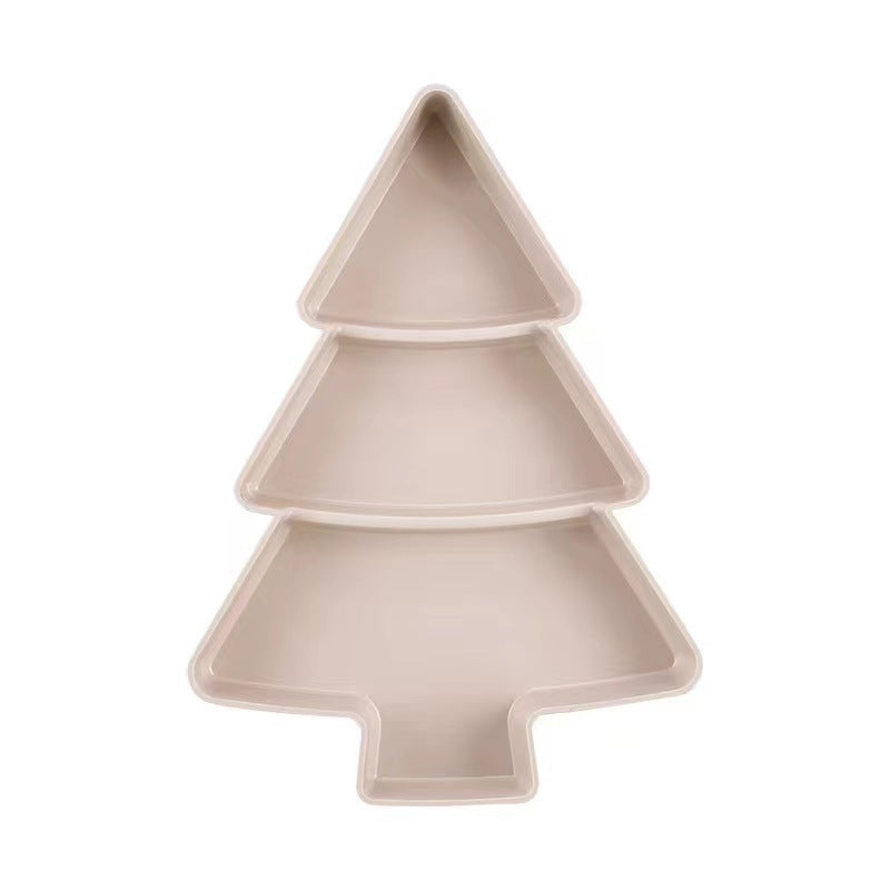Christmas tree fruit plate