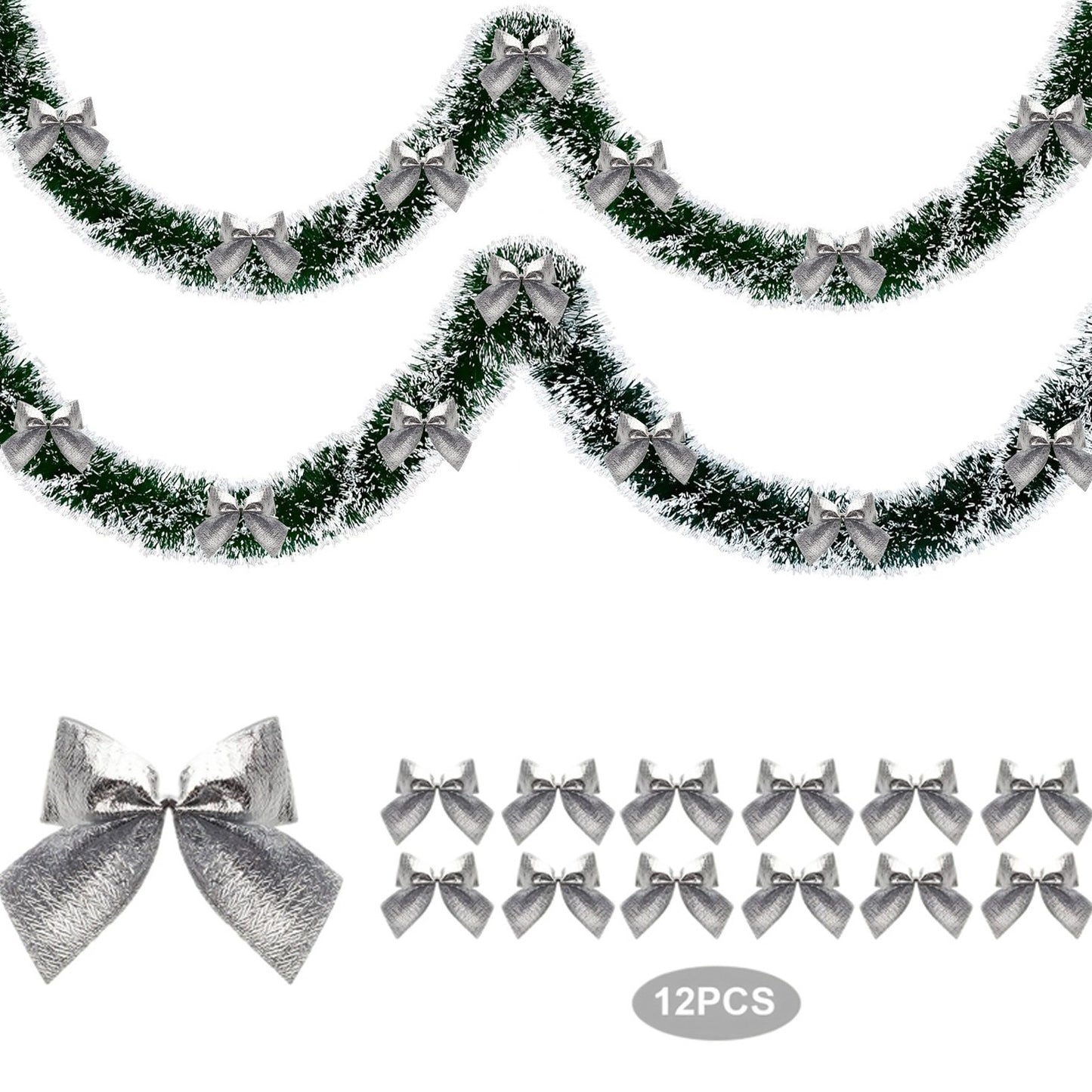 Christmas Tree Garland Ribbon with Bows