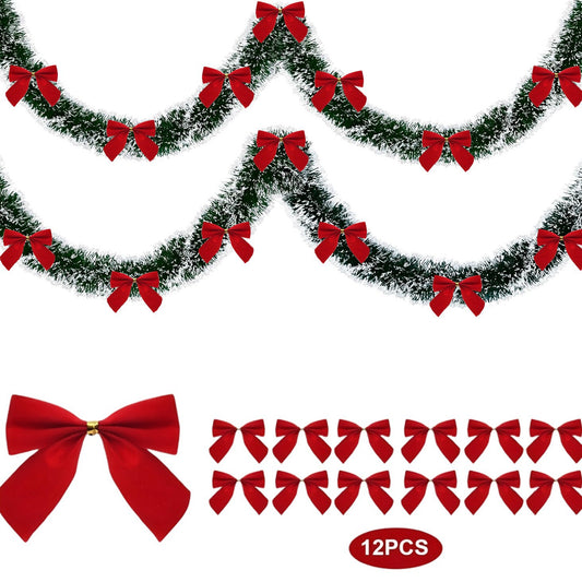 Christmas Tree Garland Ribbon with Bows