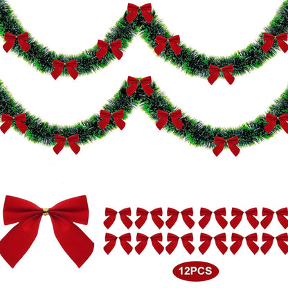 Christmas Tree Garland Ribbon with Bows