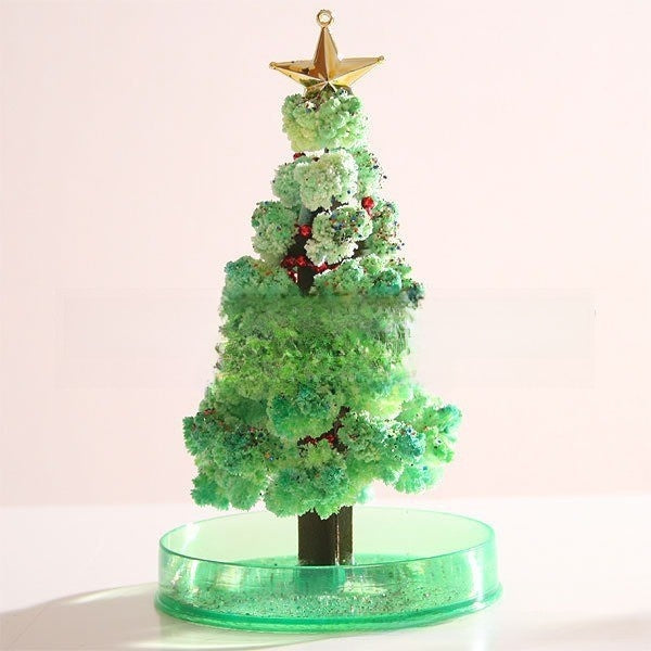 Christmas tree, paper tree, blossoms.