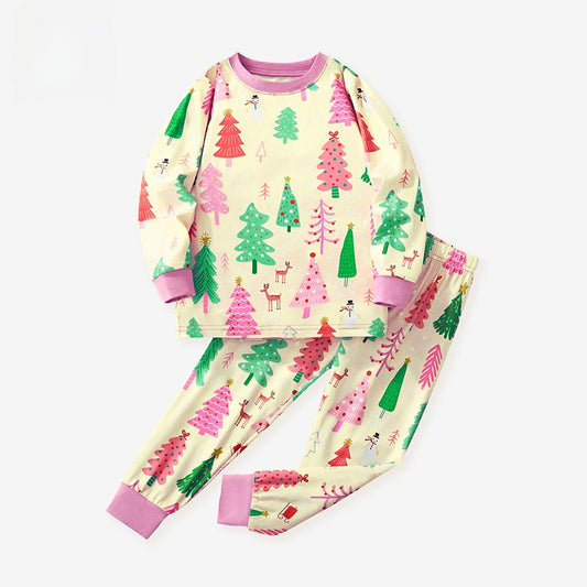 Christmas tree print pajamas