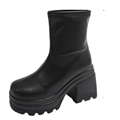 Chunky Heel Fashion Boots