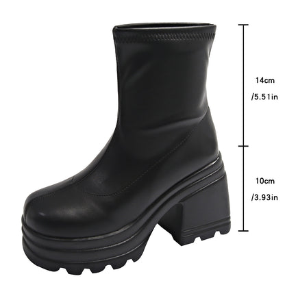 Chunky Heel Fashion Boots