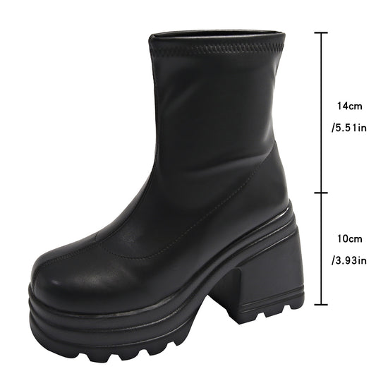 Chunky Heel Fashion Boots