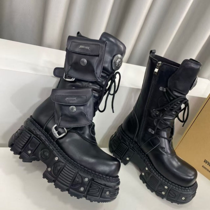 Chunky-soled Dr. Martens boots