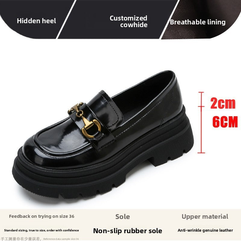Chunky-soled leather shoes