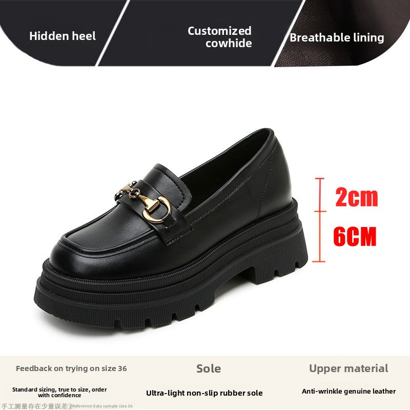 Chunky-soled leather shoes