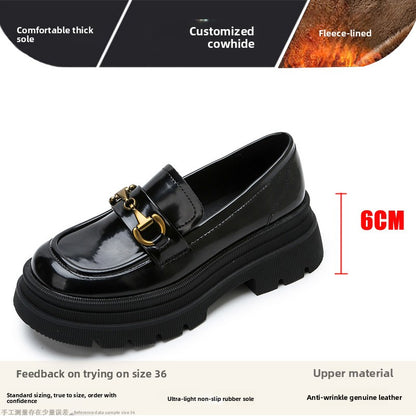 Chunky-soled leather shoes