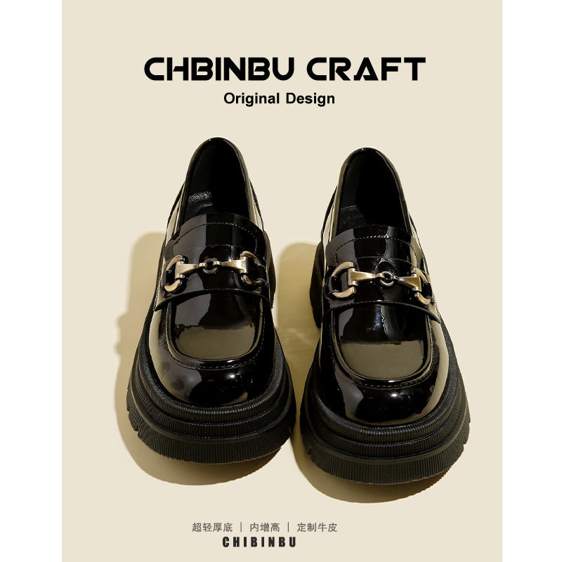 Chunky-soled leather shoes