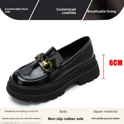 Chunky-soled leather shoes
