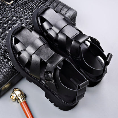 Chunky-soled perforated clogs