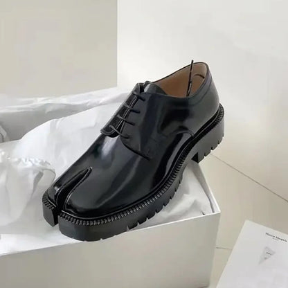 Chunky-soled split-toe loafer