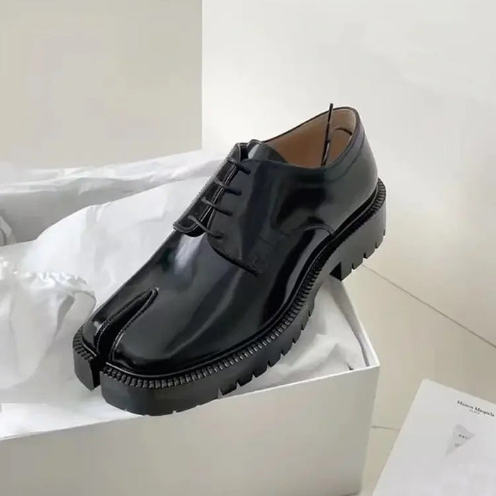 Chunky-soled split-toe loafer
