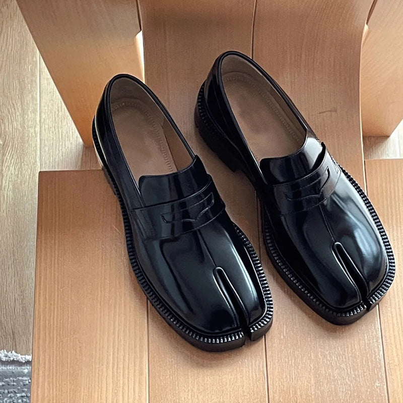 Chunky-soled split-toe loafer