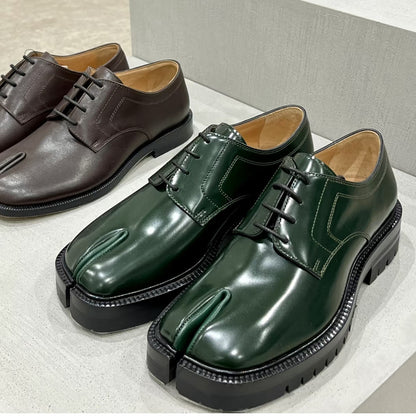 Chunky-soled split-toe loafer