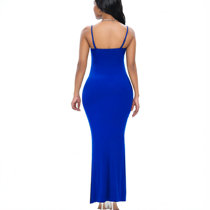 Cinching one-piece dress