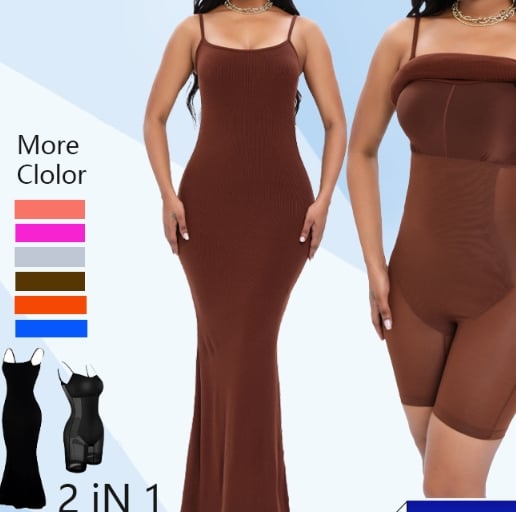 Cinching one-piece dress