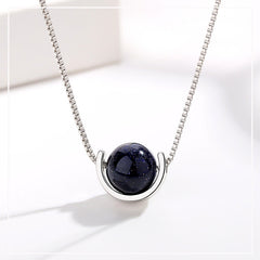 Starry sky stone necklace