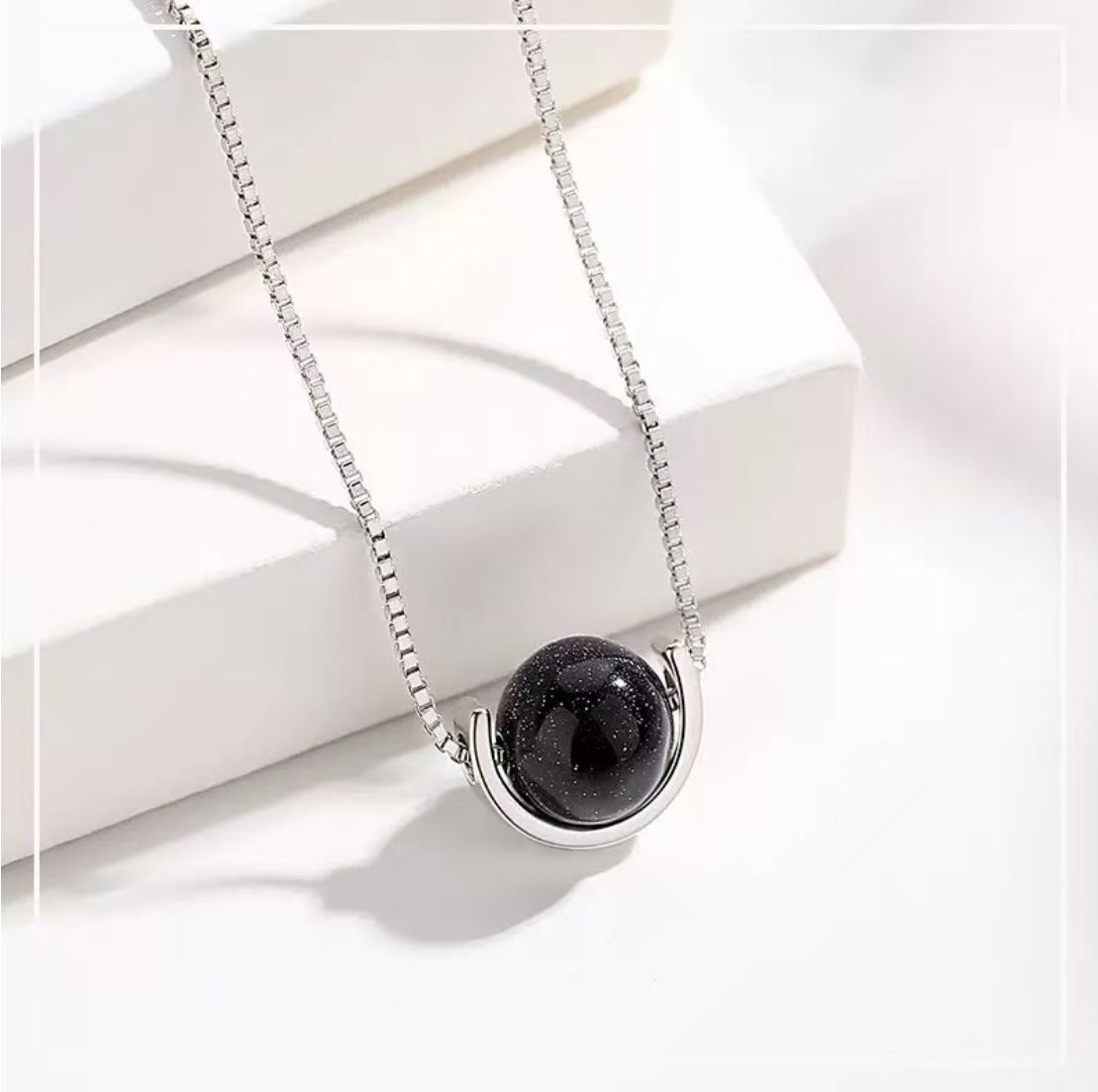 Cinnabar Silver Geometric Necklace