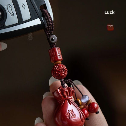 Cinnabar Zodiac Keychain Pendant